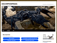 Tablet Screenshot of escorpionpedia.com